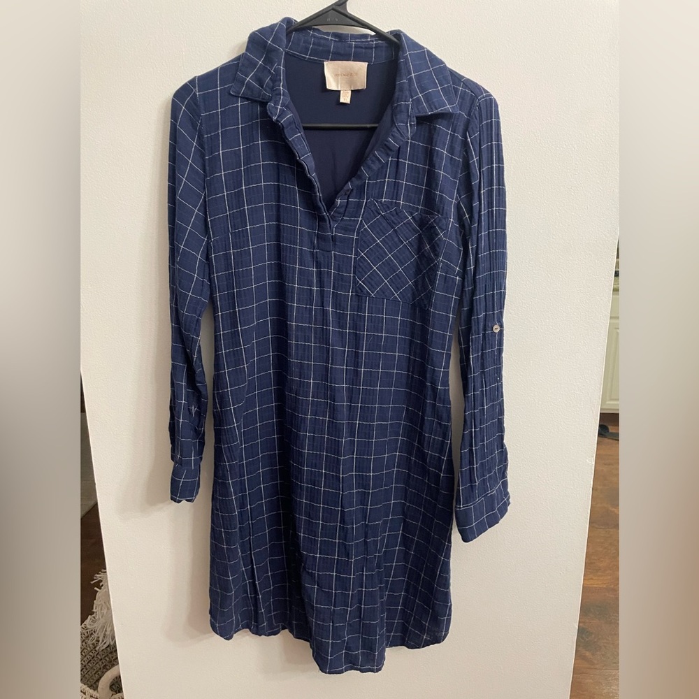 Skies Are Blue | Woman's Plaid Dress Blue | Size XS